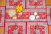 Royal Jaipur Harmony - hand block print premium cotton Table runner + placemat napkin set